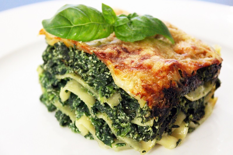 Lasagne met spinazie en ricotta