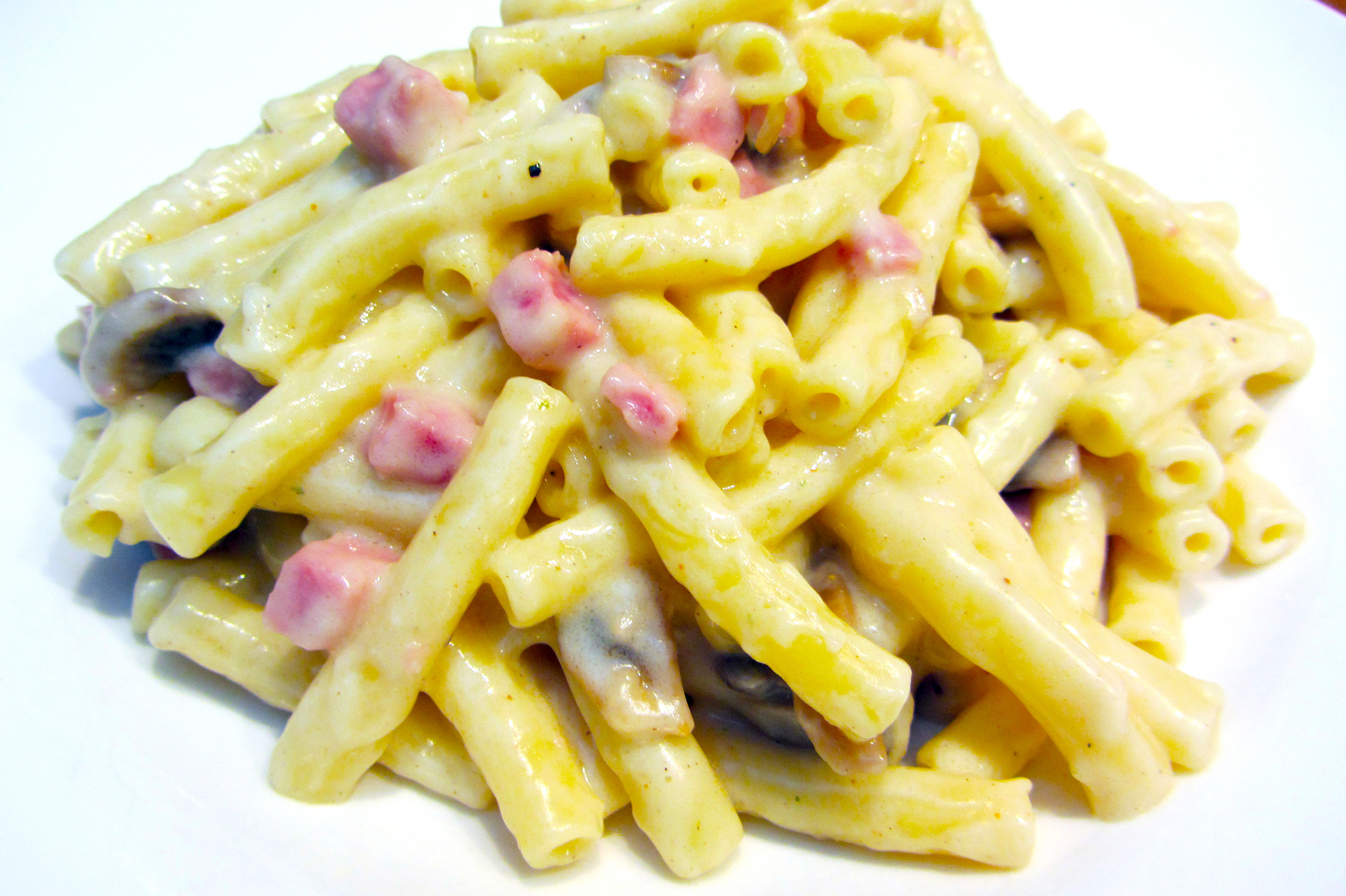 Macaroni met kaas en ham