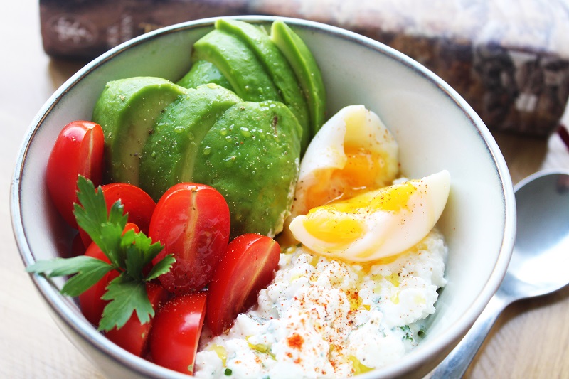 Ontbijtbowl met cottage cheese