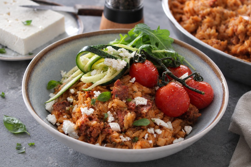 Orzo-risotto met salsiccia (Jeroen Meus)