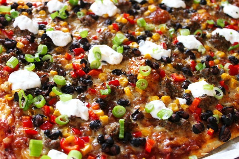 Pizza chili con carne